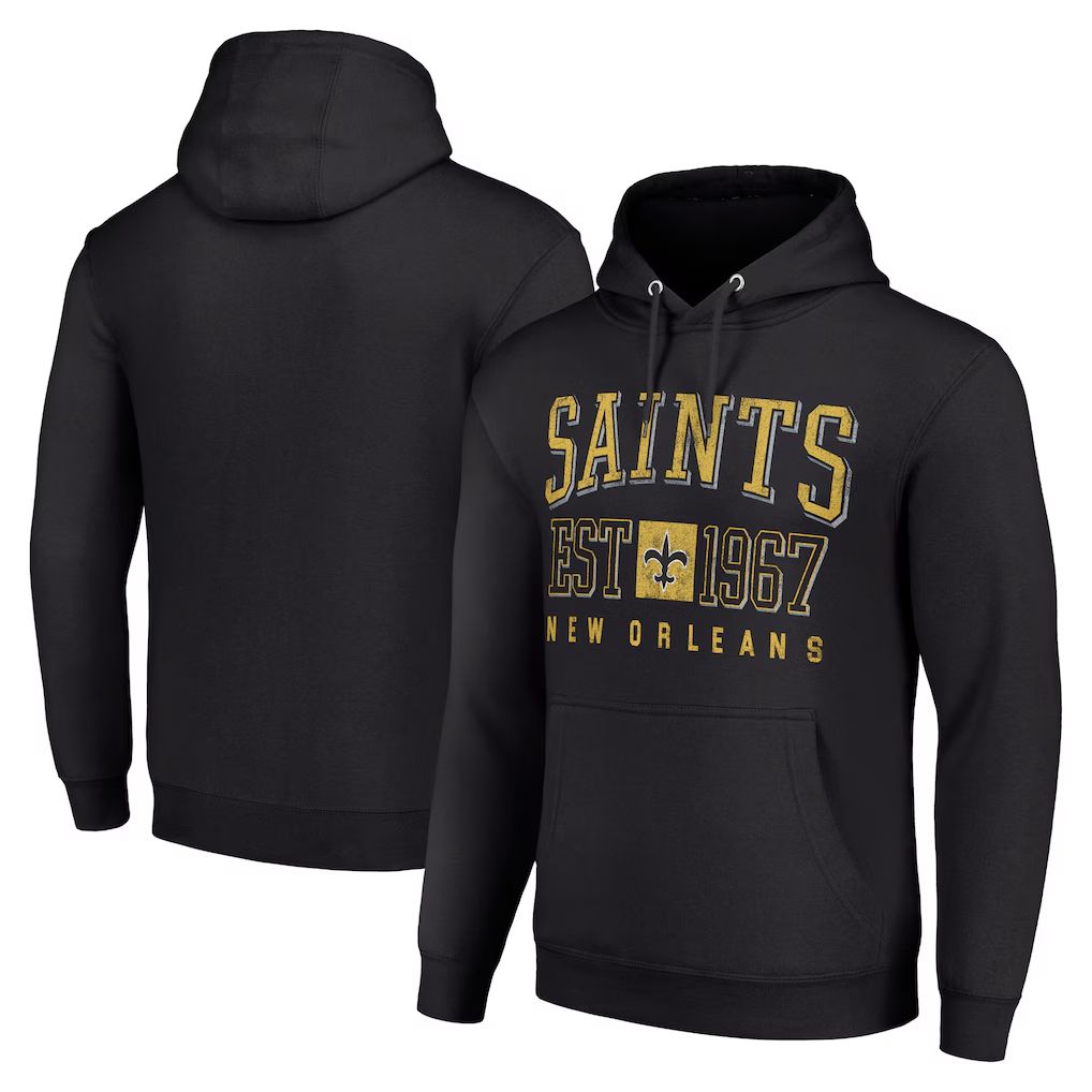 Men 2026 NFL New Orleans Saints black Hoodie hooded style 03->new orleans saints->NFL Jersey